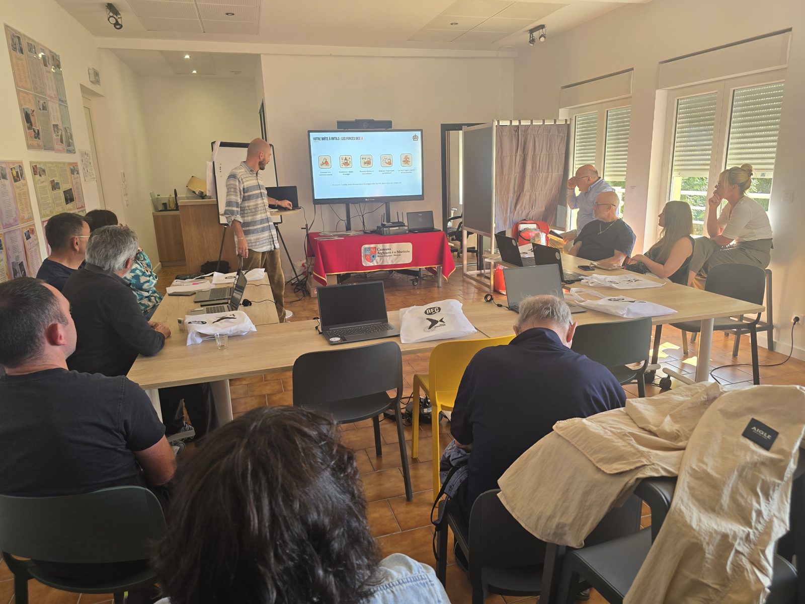 Atelier MemorIA au tiers-lieu communal d'Arghjusta-Muricciu, mai 2026